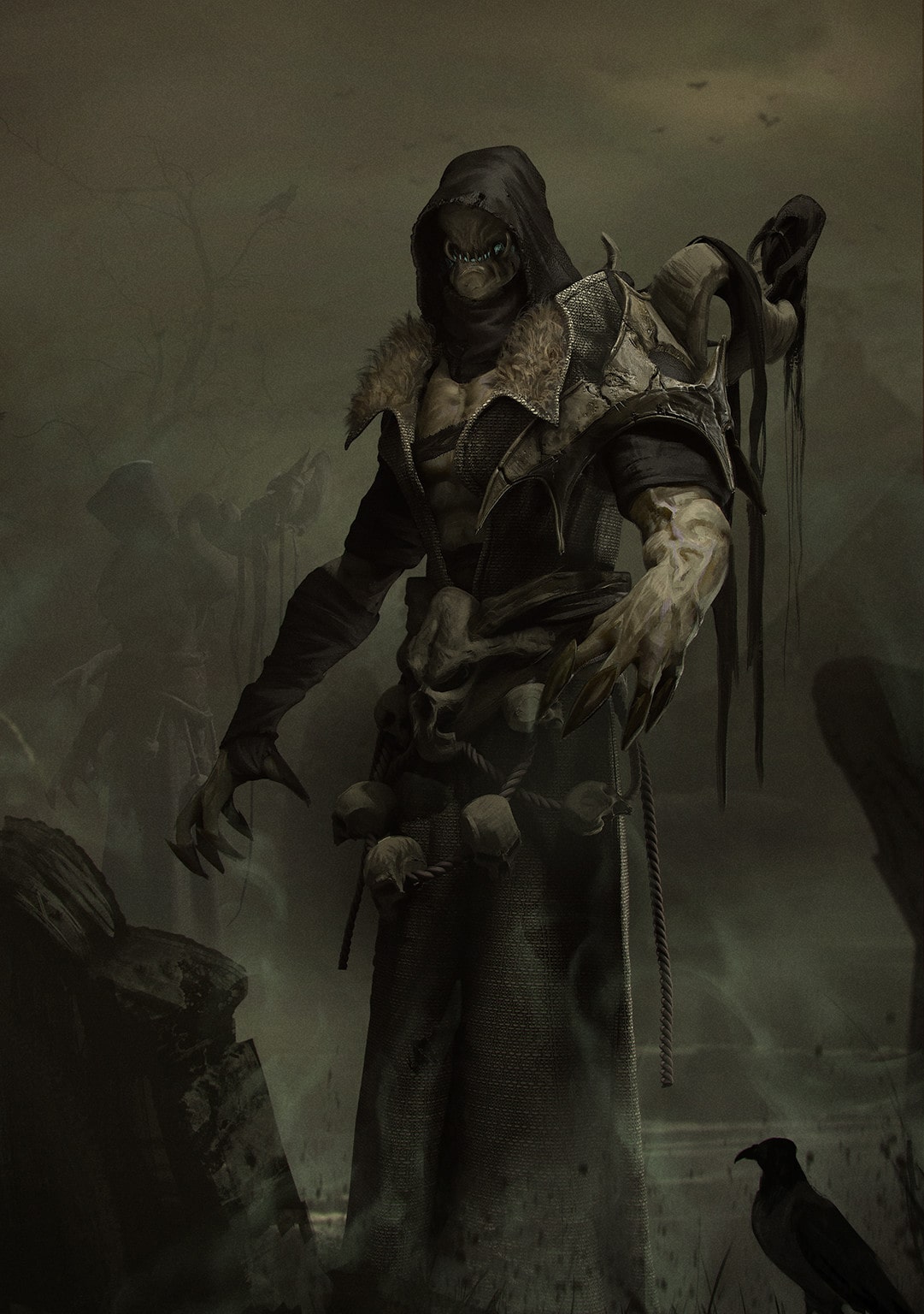 Dark priest character concept art
