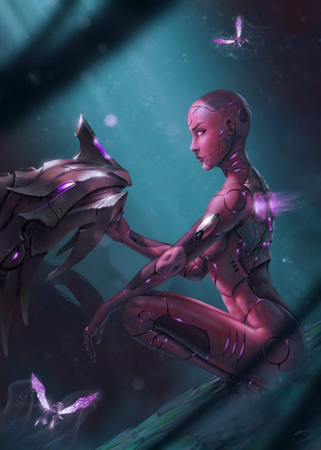 Scifish girl Illustration Art